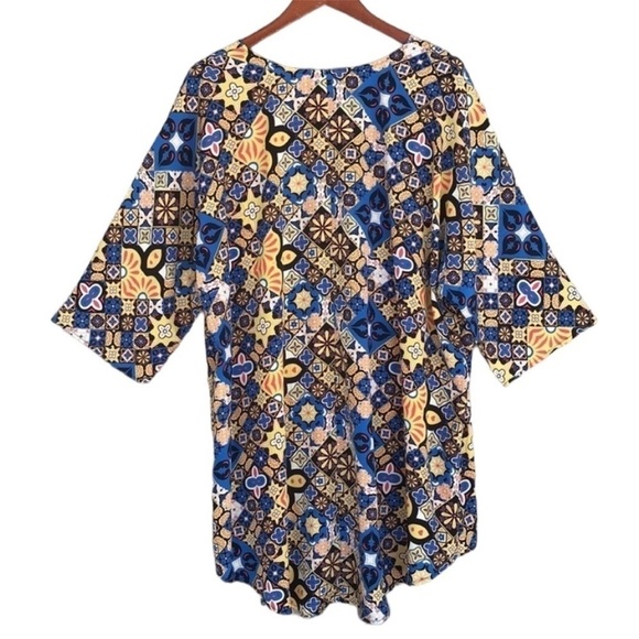 Lularoe Floral Print Lindsay Kimono Duster Open Top Cardigan - Picture 4 of 8